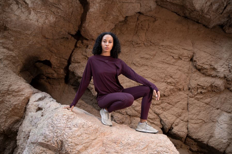 women training in fitted activewear