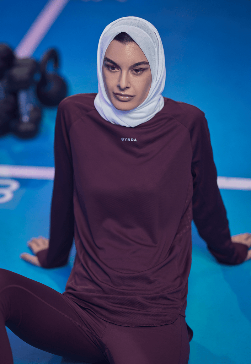 modest sports long sleeve t shirt